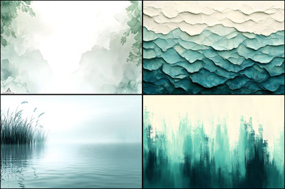 Seafoam Green White Digital Backdrop Photography, Background, Soft Pastel Colors, Online Photo Studio, Portrait Photography, Image Set