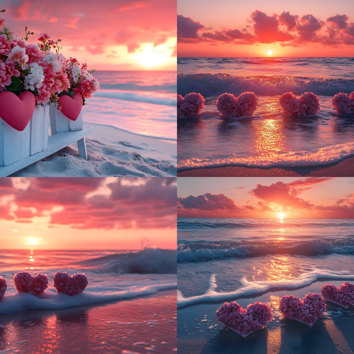 Sweethearts Sunset Golden Hour Photography Backdrop, Dreamy Digital Background for Romantic Portraits, Wedding & Newborn Photo Editing