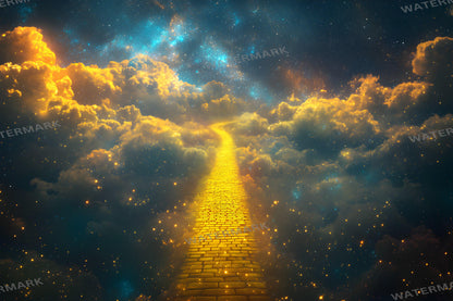 Floating Yellow Brick Road Digital Photography Backdrops - Wizard of Oz Photoshop Overlays - Kids Backgrounds - Digital Master Composites