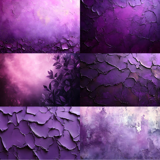 Purple Textured Photography Backdrop, Abstract Digital Background for Portrait Photoshoot, Fine Art Photography, Painterly Purple Haze