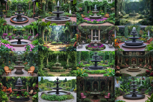 Victorian Garden Backdrop: 3PNGs for Portrait Photography Props, Historical Outdoor Photo Editing, Elegant Floral Digital Backdrops.