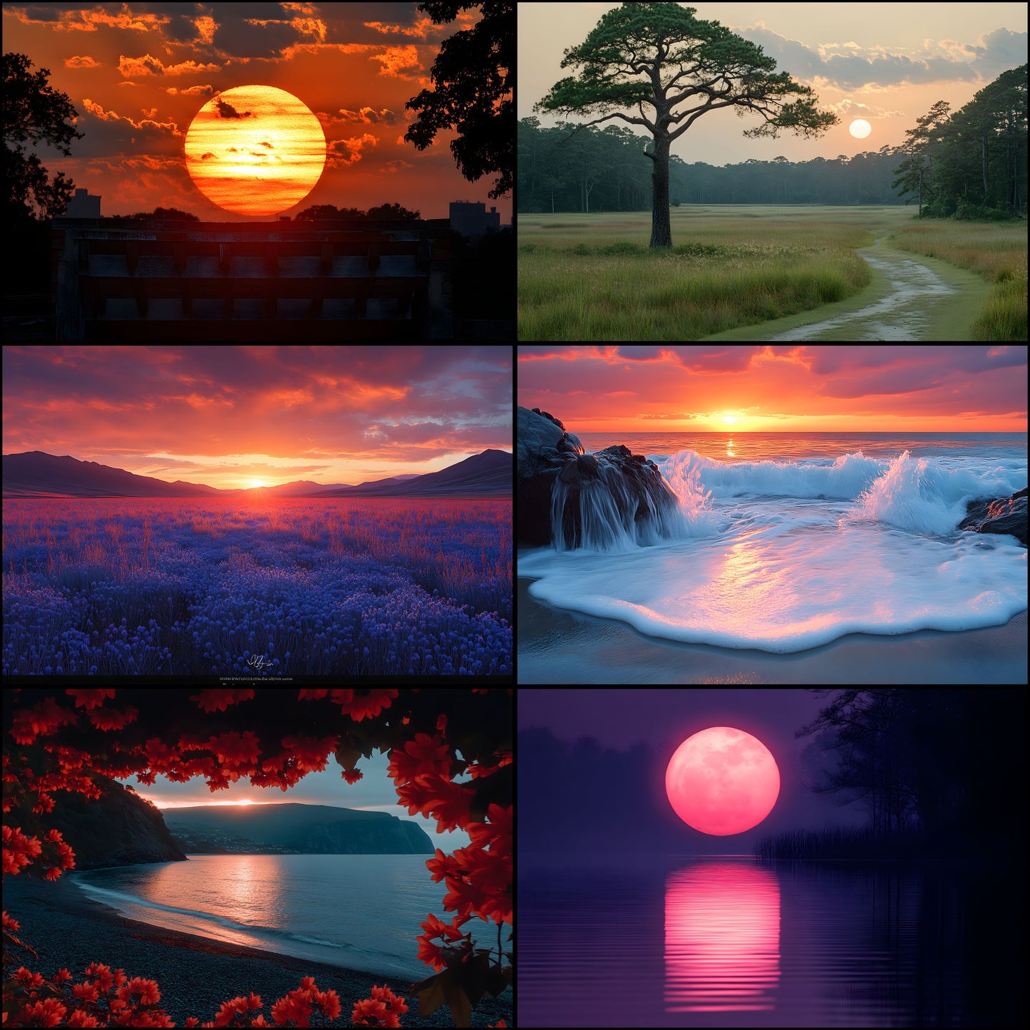 Sunset Photography Backdrop Bundle, Golden Hour Digital Backgrounds for Photographers, Ratios, Dreamy Photo Overlays
