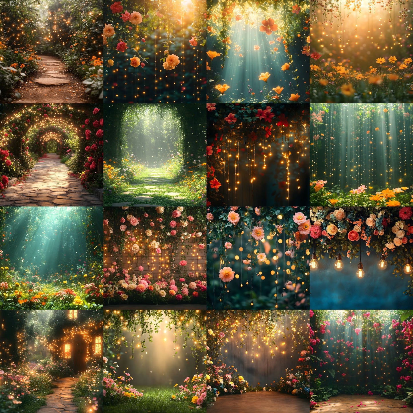 Overgrown Vine Secret Garden Digital Backdrop, Enchanted Forest Photography Background, Fairytale Photo Prop, Fantasy Portrait Template