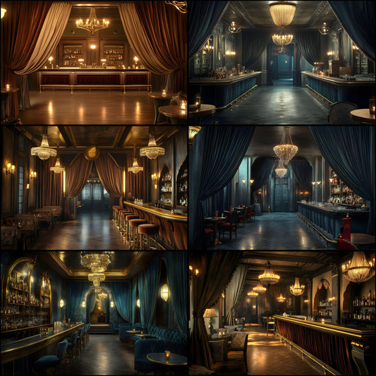 Speakeasy Photography Backdrops - 28 JPGs | Roaring Twenties Digital Backgrounds, Vintage Bar Photo Studio Props