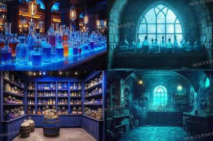 Blue Witchs Apothecary Photography Backdrops for Digital Artists Photographers  Designers - High-Quality 00x00px