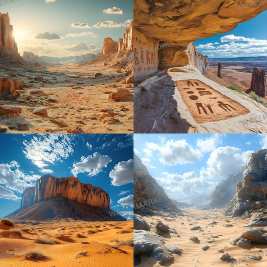Ancient Rock Backdrops - Digital Nature Backgrounds for Photoshop Composites, Master Overlays, Desert, Canyon, Mountain Photography