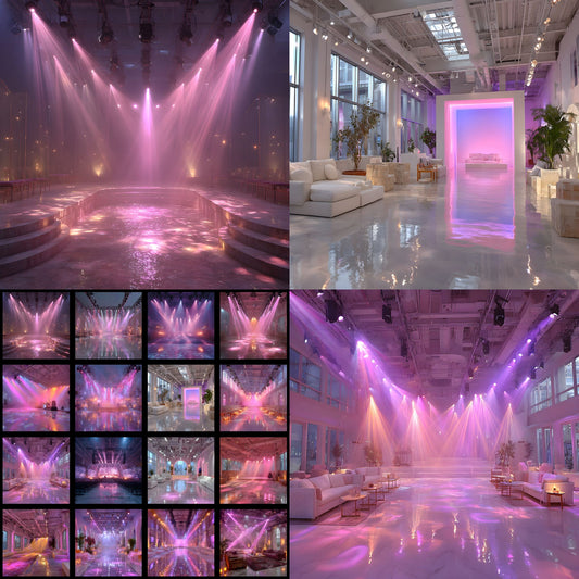 Pink Kpop Stage Digital Backdrop, Concert Background for Photography, Music Video Set, Square Photo Booth Prop, Idol Birthday Party Decoration