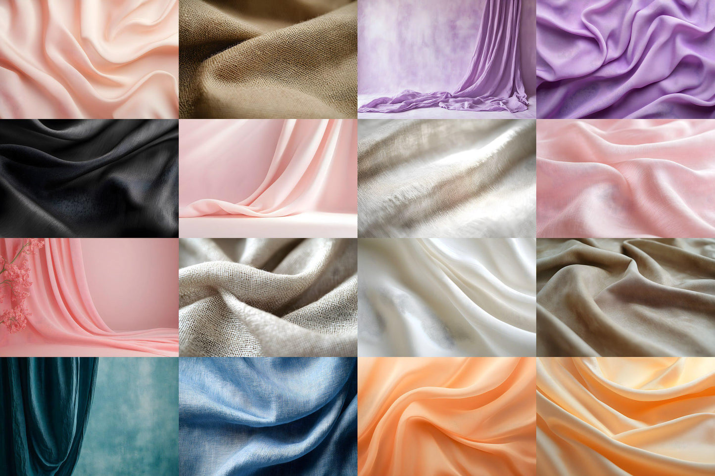 Fabric Texture Backdrops, Fabric Backgrounds, Digital Textures for Photoshop, Studio Backdrops, and Master Overlay PNGs, Textures