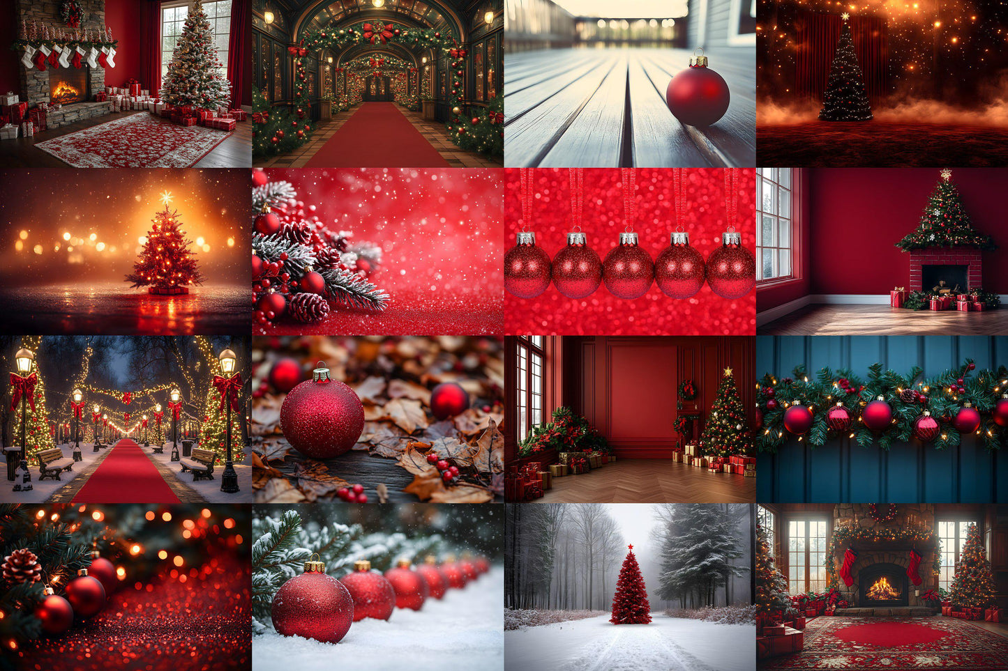 Christmas Backdrop, Digital Backdrop, Santa Christmas Backdrop For Kids Family, Festive Digital Download Christmas Background