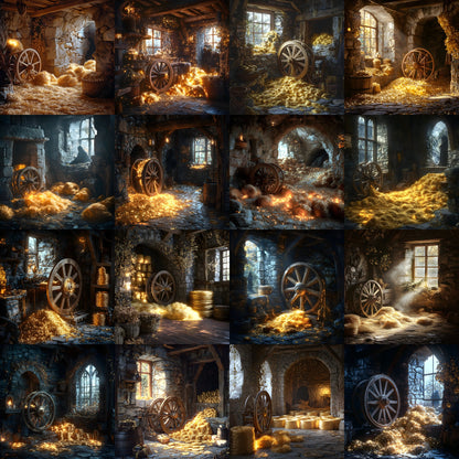 Rumpelstiltskin Gold Digital Backdrop, Square Photography Background, Fantasy Gold Photo Prop, Storybook Portrait, Magical Fine Art Composite