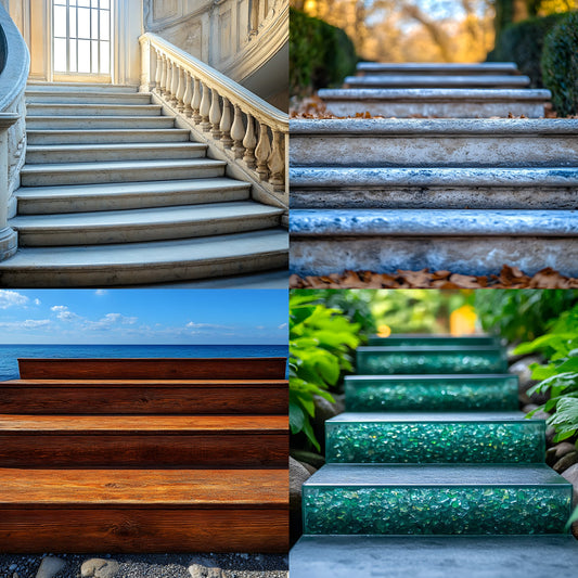 Staircase Photography Backdrop Set, Elegant Steps Digital Backgrounds for Portrait Photography, Photo Overlays, Scenic Stairway Images