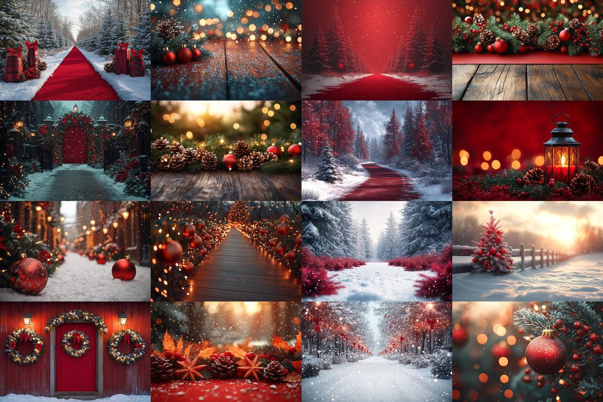 Warm Christmas Outdoor Scene Backdrops PNG Set for Digital Artists  Photographers - 00x00px Commercial Use - Cozy Holiday Aesthetic