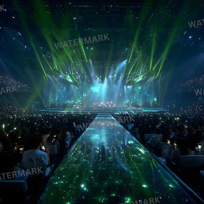 K-Pop Green Screen Backdrop, Digital Download, Show Stage Background, Photography, Music Video, Square Virtual Concert, Idol Performance