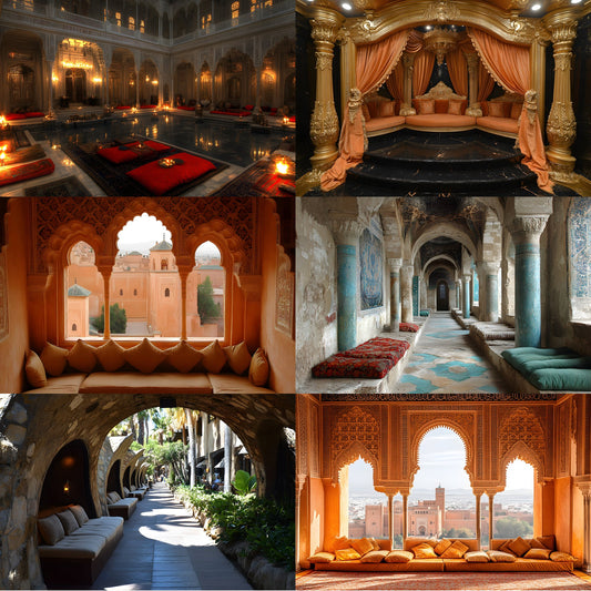Sultan Palace Digital Backdrop, Arabian Nights Background, Royal Interior Photography, Fantasy Photo Booth, Middle Eastern Scene