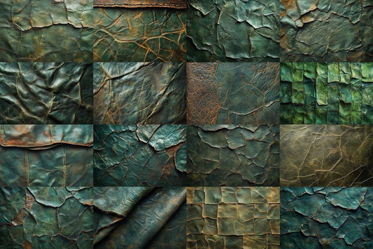 Green Weathered Leather Digital Photography Backdrops for Artists  Designers - Warm Inviting Aesthetic - 00x00px PNGs