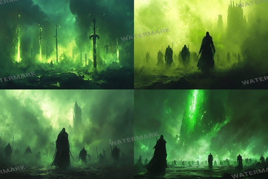 Cursed Battlefield Backdrop - Dark Fantasy Streaming Background, Haunted, Photography Backdrop, Horror Art Scene, TV Wallpapers