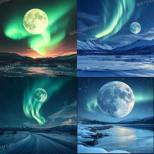 x96px Stunning Aurora Borealis Digital Backdrops for Portrait Photography  Master Photoshop Overlays