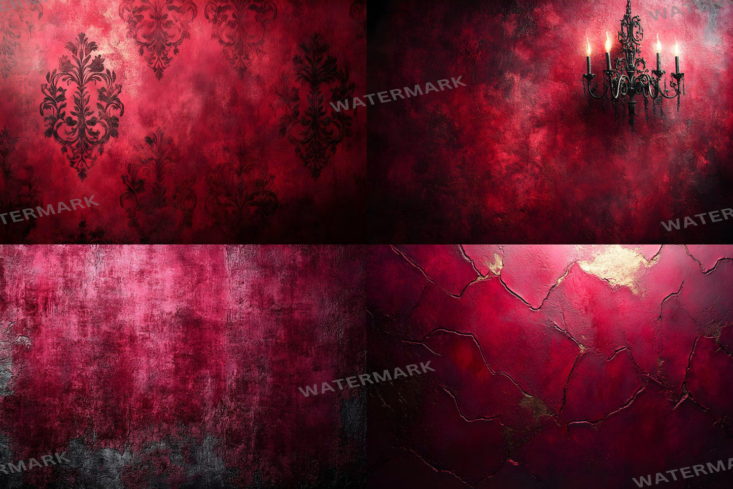 Crimson Velvet Backdrops, Rich Red Fabric Texture Digital Background, Luxurious Moody Romantic Studio Photo Booth Prop, Elegant Drapes