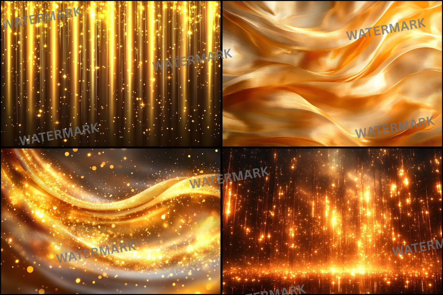 Golden Silk Curtains Digital Backdrop, Luxurious Photo Background, Portrait Photography, Wedding, Elegant Fabric Drapes, Images
