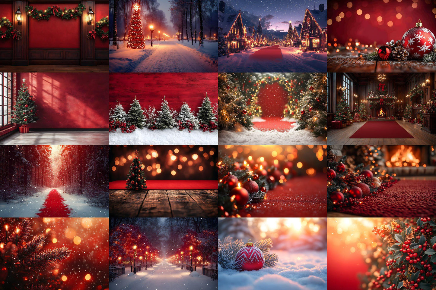 Christmas Backdrop, Digital Backdrop, Santa Christmas Backdrop For Kids Family, Festive Digital Download Christmas Background