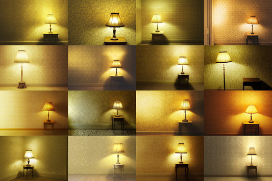 Vintage Lampshade Backdrops ��������� Antique-Inspired Digital Backdrops for Classic Photography & Photoshop Overlays - Photograph Backdrops
