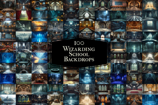 Wizarding School Backdrop Collection - Magical PNG Graphics for Crafts - High-Quality 00x00px Commercial Use Images