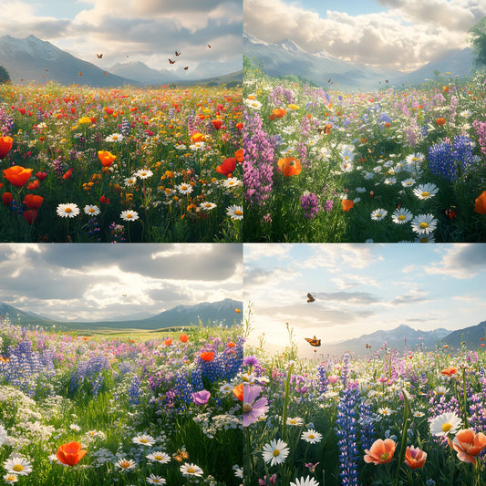 Wildflower Photography Backdrop, Botanical Digital Background, Floral Photo Prop, Spring , Portrait Photography, Nature Lover