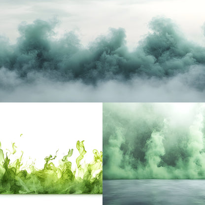 Green Smoke Sports Photography Backdrop, Digital Background for Athlete Portraits, Action Scene Photo Overlay, Sports Team Photo