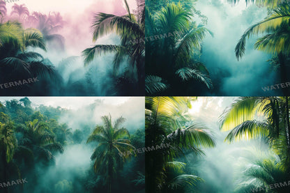 Tropical Forest Backdrop - Lush Streaming Background, Jungle Photography Backdrop, TV Wallpaper, Gaming Overlay, Nature Scene