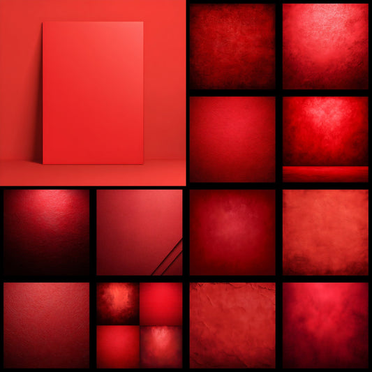 Red Photography Backdrop, Solid Color Background for Portraits, Digital Download for Photographers, Blank Canvas for Creative Edits, Square Ratio