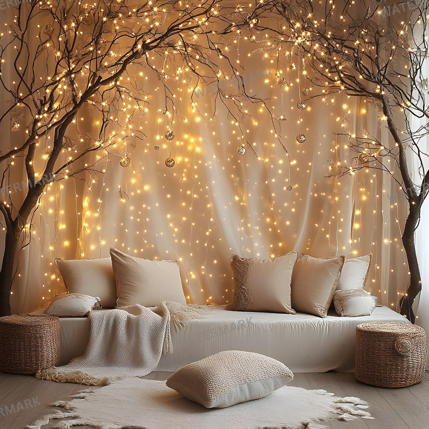 Twinkling Stars Fairy Photography Backdrop 96x96px - Ideal for Studio Portraits  Composites
