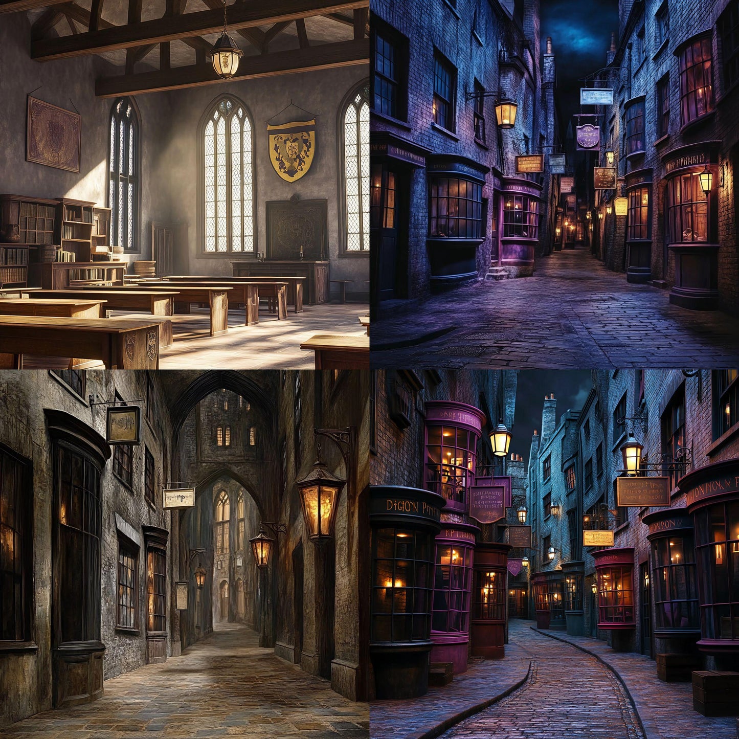 Wizarding School Backdrops, Magical Wizard Digital Backgrounds, Witch Backdrops, Witchcraft Background, Magic School of Witchcraft