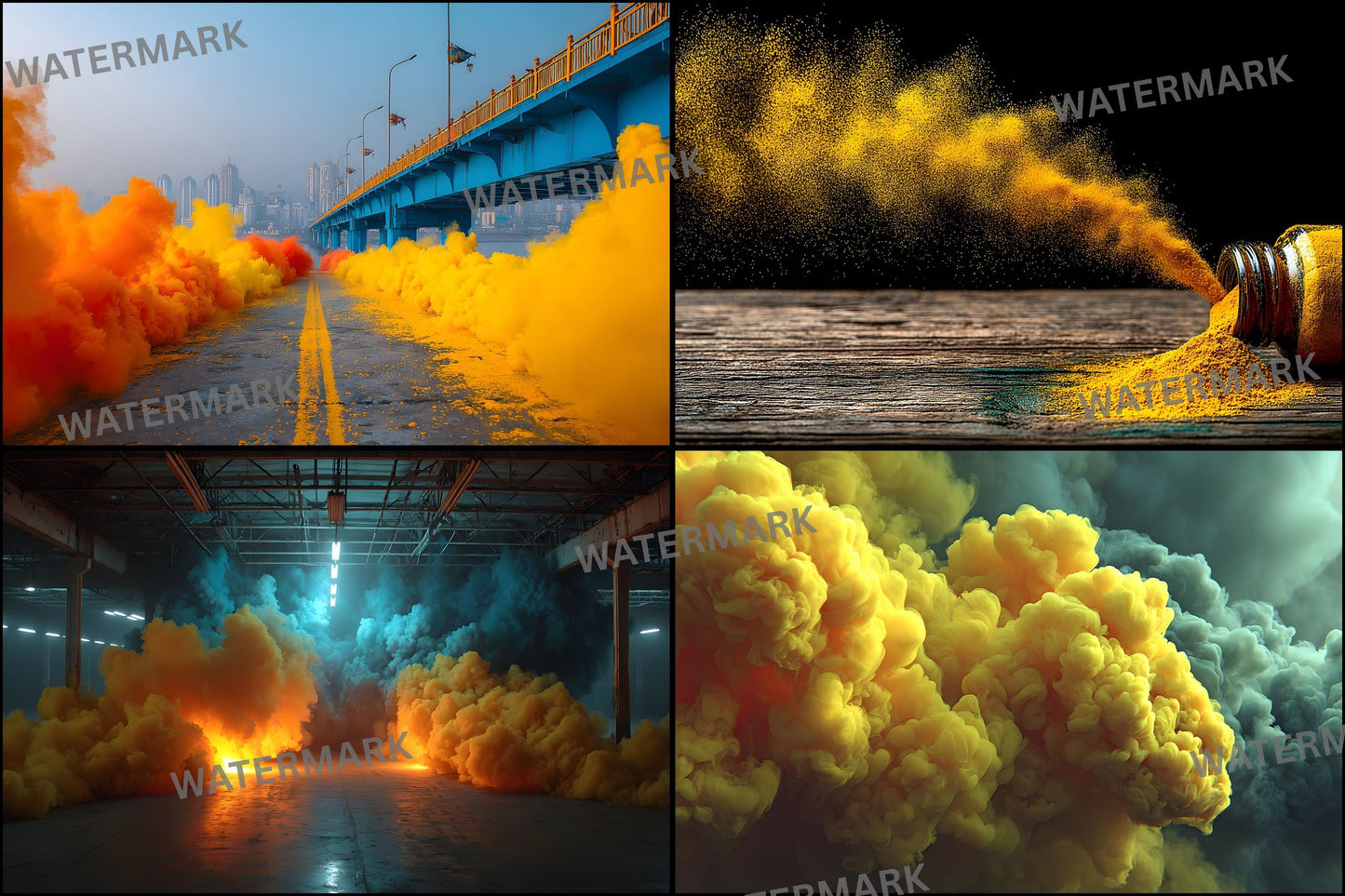 Yellow Smoke Photography Backdrop, Abstract Texture Background for Portraits, Dramatic Fine Art Digital Download, Photo Overlays