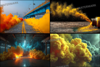 Yellow Smoke Photography Backdrop, Abstract Texture Background for Portraits, Dramatic Fine Art Digital Download, Photo Overlays