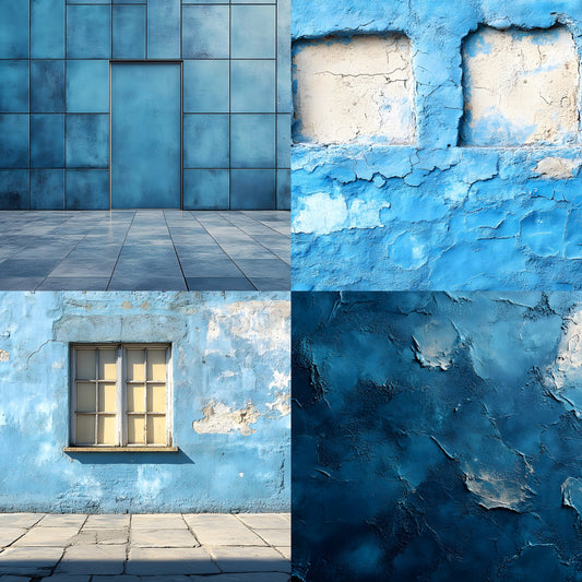Blue Wall Digital Backdrop, Photography Background for Portrait,Texture, High-Resolution for Photographers and Graphic Design