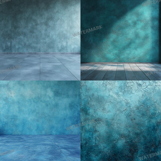 Cyan Texture Backdrops for Photoshop Overlays, Digital Art, and Photography ��������� High-Resolution Textured Backgrounds for Unique Visuals