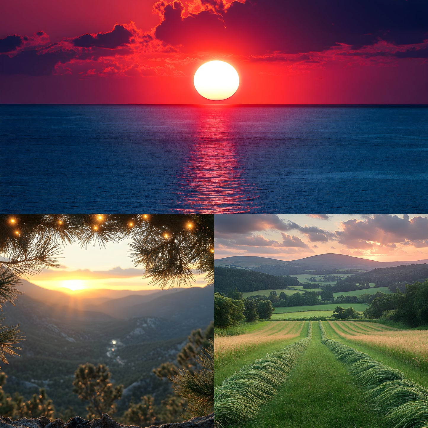 Sunset Photography Backdrop Bundle, Golden Hour Digital Backgrounds, Photo Overlays, Dreamy Sky Textures, Scenic Photography Resources