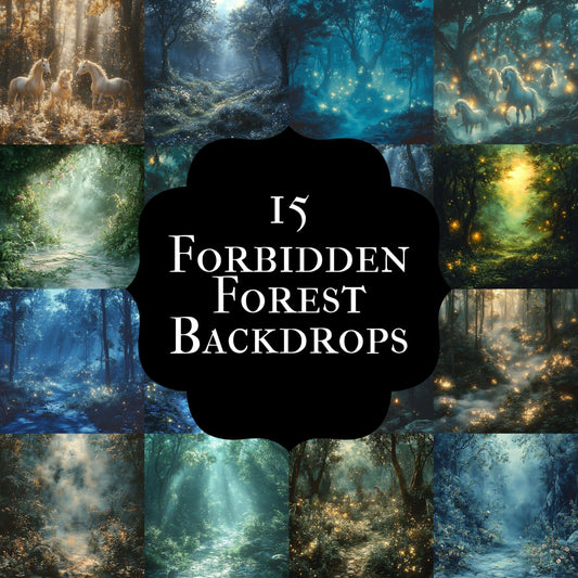 Forbidden Forest Backdrop: 1PNGs for Dark Enchanted Woods Photography, Spooky Mystery Tree Scenes, Haunted Fantasy Digital Backdrops