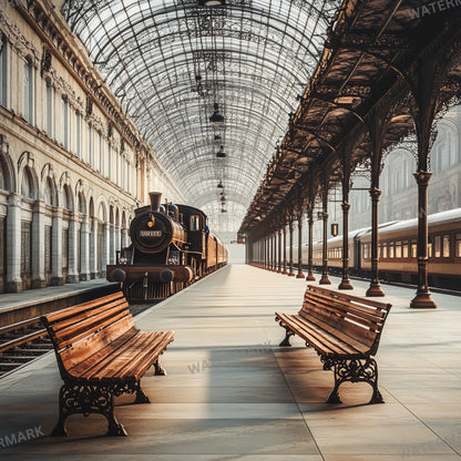 Wizarding School Train Station Backdrops | Magical Platform Backgrounds for Digital Art & Photo Editing