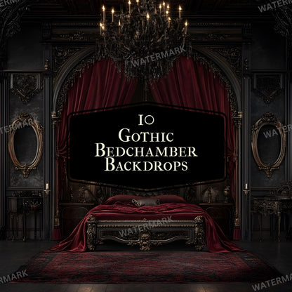 Gothic Photography Backdrops - 12 Digital Overlays for Stunning Studio Portraits Creative Photoshop Composites 96x96px