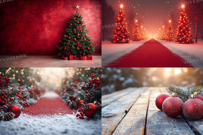 Christmas Backdrop, Digital Backdrop, Santa Christmas Backdrop For Kids Family, Festive Digital Download Christmas Background