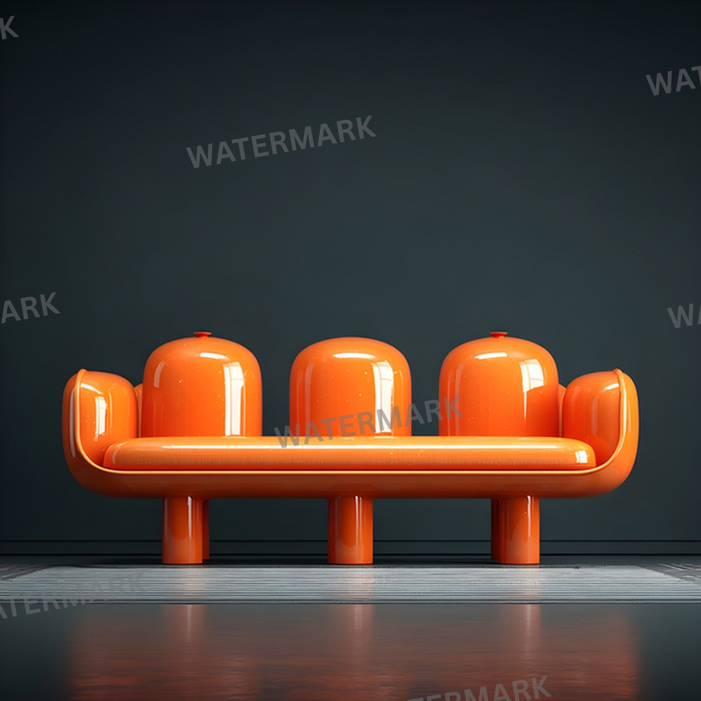 Orange Pedestal Photography Backdrop, Black Background, Square Photo Prop, Product Display Digital Background, Modern Still Life Photography