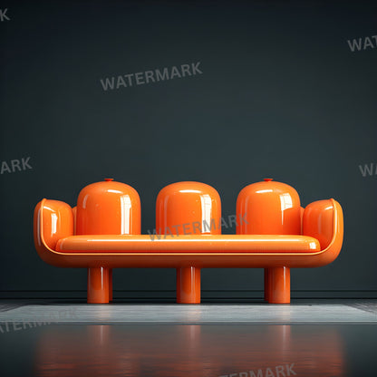 Orange Pedestal Photography Backdrop, Black Background, Square Photo Prop, Product Display Digital Background, Modern Still Life Photography