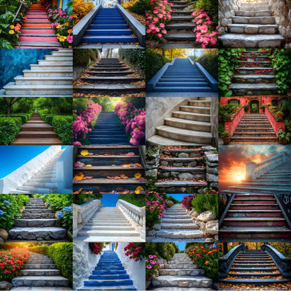 Stairs Photography Backdrop Digital Download, Elegant Staircase Background for Portrait Photoshoot, Photo Prop, Scenic Digital Background