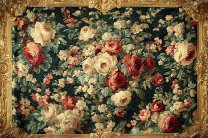 Baroque floral tapestry digital backdrops, ornate PNG overlays, vintage fabric photo backgrounds, classical photography composite scenes