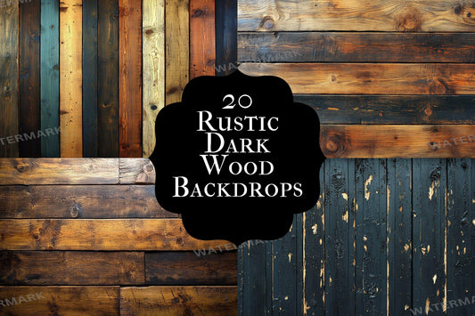 Textured Rustic Dark Wood Backdrop: 2PNGs for Photography Projects, Warm Vintage Charm, Dark Wood Grain Digital Backdrops,
