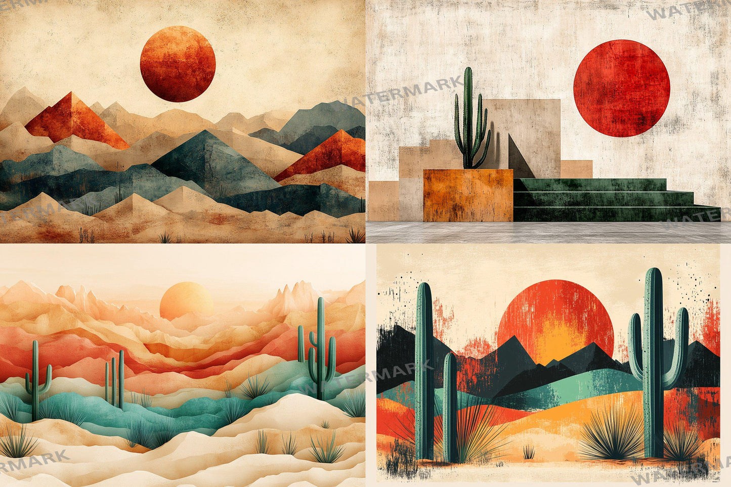 Modern Desert Geometry Backdrops, Abstract Digital Backgrounds, Minimalist Landscape Photography, Geometric Architectural Composites