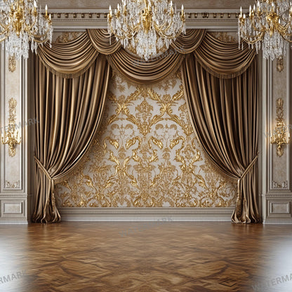 Baroque Stage Backdrops | Ornate Ballroom, Throne Room & Grand Fireplace Scenes | Theater, Musical and Concert Set Design