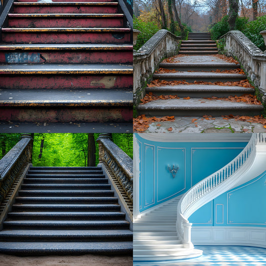 Staircase Digital Backdrop, Photography Background, Elegant Stairway Photo Prop, Fairytale Castle Staircase, Fantasy Photography Overlay