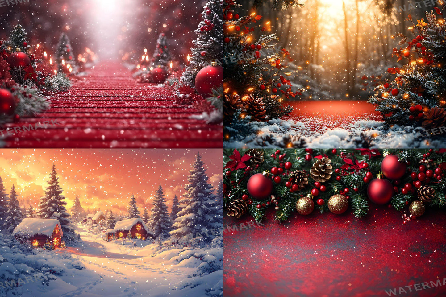 Christmas Backdrop, Digital Backdrop, Santa Christmas Backdrop For Kids Family, Festive Digital Download Christmas Background